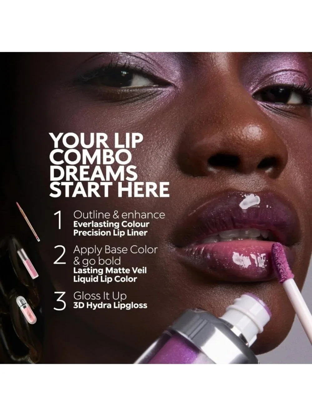 Hydrating 3D Lip Gloss - High Shine, Plumping, Non-Sticky, Moisturizing Makeup